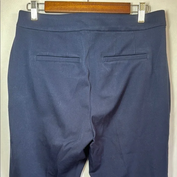 LOFT Navy Straight Leg Pants with Gold Buttons - Picture 4 of 4